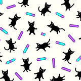 Playful Kitten featuring Multicolor LED Strip Integration(Black)