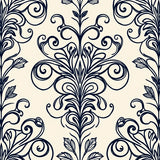 Elegant Floral Damask Symmetrical Jacquard Distressed (Ivory) - ODIKA