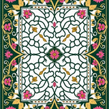 Retro Garden Trellis with Ornate Interlocking Floral Arrangements(White)