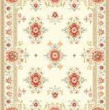 Sophisticated Beige and Cream Geometric Floral(Beige)