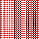 Checkered Grid Welcome with Bold Contrasting Squares(Red)