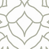 Nordic Mist Interlocking Chevron Minimalist Style Accent(White)