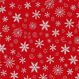 Seasonal Snow Dance Area with Whimsical Flurry Motifs(Red)