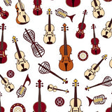 Symphony Orchestra Instrument Collage Floor with Classical(Brown)