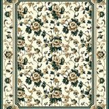 Elegant Neutral Floral Area(Beige)