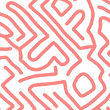 Chevron Wave Abstract Contemporary Floor Design(Pink)