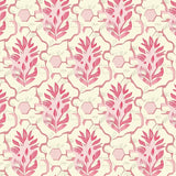 Hexagonal Honeycomb with Botanical Accents(Pink)