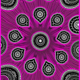 Celestial Eclipse Starburst Motif Cosmic Design (Pink) - ODIKA