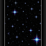 Mystical Starfield Mosaic with Twinkling Stars and Deep Space Gradients (Black)