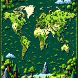 Charming Circular World Design Aesthetic(Green)
