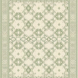 Mudroom Patio Elegant Diamond Trellis Beige Sage Green Indoor(Beige)