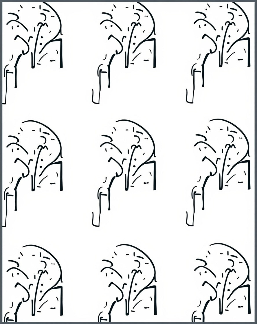 Interlocking Arch Motif Luxury Non Shedding (Black) - ODIKA