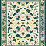 Boho Floral Bath for Shower Absorbent Mat with Rubber Backing(Ivory)