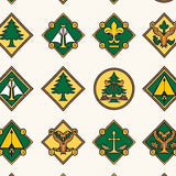 Nostalgic Explorer Badge Collection with Insignia Motifs (Green) - ODIKA