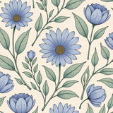 Botanical Tapestry Design with Garden Charm(Beige)