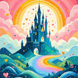 washable-pink-castle-rug-for-kids-room