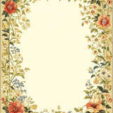 Earthy Allure Beige & Verdant Bordered Area(Beige)