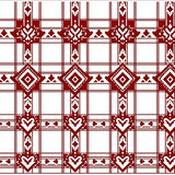 Scandinavian Plaid with Interlocking Hearts(Red)