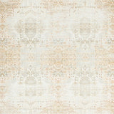 Distressed Beige Area Elegant Geometric(Beige)