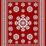 Snowflake Area with Crystalline Winter Design(Red)