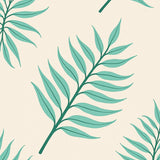 Botanical Fern Leaf Motif with Nordic Minimalist Aesthetic(Ivory)