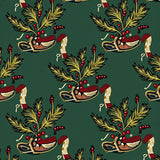 Elegant Yuletide Botanical Evergreen Arrangement(Green)