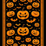 Halloween Spooktacular Area Carpet(Orange)