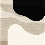 Elegant Deck Abstract Black & Beige(Black)