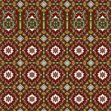 Nordic Plaid Starburst Interlocking Motif Festive Ornament Design(Red)