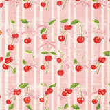 Blush Bow Tie and Cherry Cluster Runner Mat(Pink)