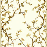 Chic Beige Cream with Ornate Vine Like(Beige)