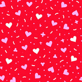 Kawaii Motif with Sugar Sprinkle Dots Design(Red)