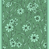 Blossoming Spring Curved Border Artistic (Green)