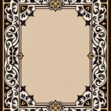 Chateau Garden Trellis with Vintage Interlocking Botanical Embellishments(Beige)