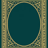 Classic Ornate Scrollwork with Interlocking Floral Filigree(Green)