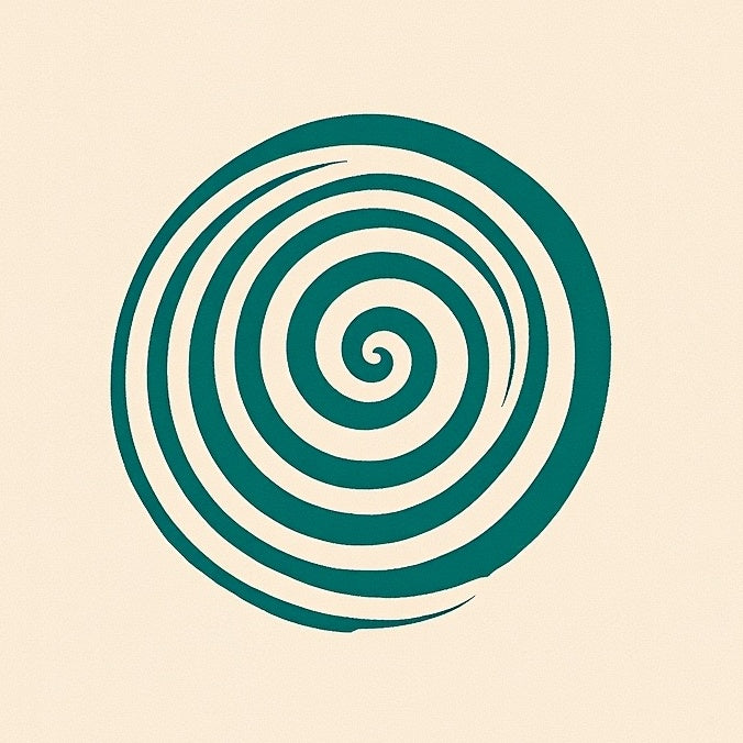 Zen Concentric Wave Ripple Tranquil Peaceful Balanced (Ivory) - ODIKA