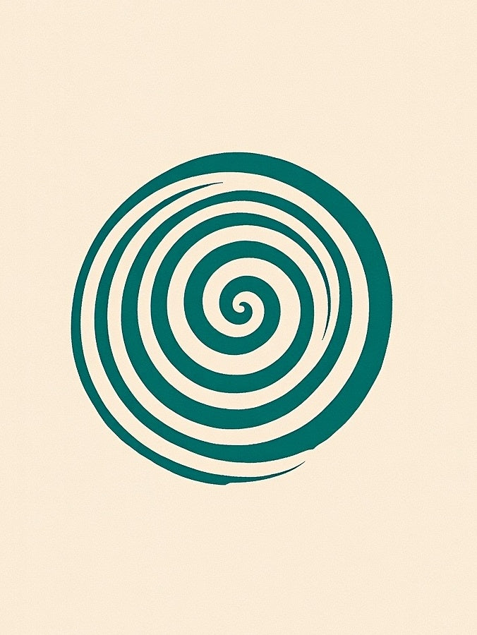 Zen Concentric Wave Ripple Tranquil Peaceful Balanced (Ivory) - ODIKA