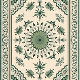 Vintage Medallion Patterned With Intricate Floral Motifs(Beige)