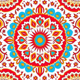 Sunrise Mosaic Interlocking Medallion with Festive Accents(Red)