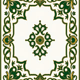 Baroque Flourish with Symmetrical Ornamental Details(Green)