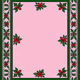 Holly Wreath Medallion with Festive Berry Motifs(Pink)