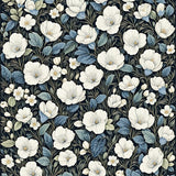 Sophisticated Monochrome Floral Touch(White)