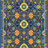 Dynamic Abstract Botanical Print(Blue)