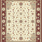 Sophisticated Round with Vintage Floral Accents in Earthy Tones(Beige)