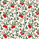 Holly Berry Vine with Traditional Yuletide Botanical Print(Red)