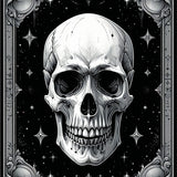 Eerie Black Witchcraft Motif(White)