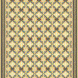 Geometric Diamond Pathway Area Rug with Repeating Trellis Elements(Beige)