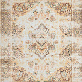 Distressed Medallion Area Beige & Brown Retro Floor(Beige)