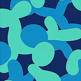 Abstract Brushstroke Art with Watercolor Effects(Navy Blue)