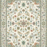 Beige and Sage Green Vintage Boho Floral Farmhouse(Beige)